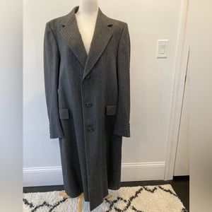 Hart Schaffner Marx Topcoat tweed grayish vintage full length fully lined